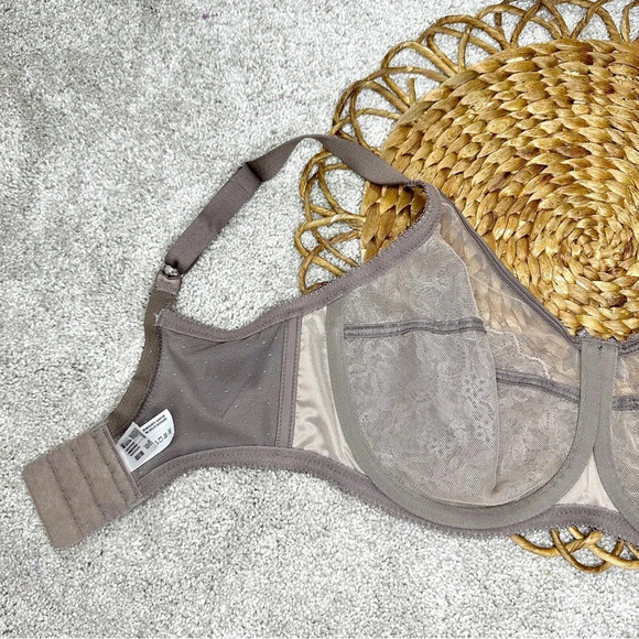 Wacoal Retro Chic Full Figure Underwire Cappuccino Bra Size 32DDD - Picture 11 of 15